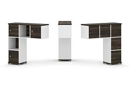 Concept Надставка низкая CN.ONN-002 Дуб Мали/Белый Бриллиант/Металл Белый 1099*365*1130 - Фото предпросмотра