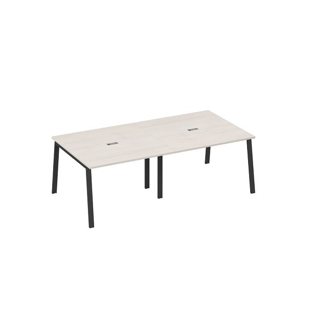 Стол 240 для переговоров металлокаркас TRE A4 А4 Б3 131-2 БП дуб / металлокаркас антрацит - Вид 1