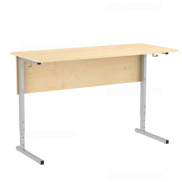 Стол ученический 110РВ, регулируемый, 2-местный на прямоугольной трубе (м/к Коричневый, Серый, Черный), гр.4-6 - Вид 3