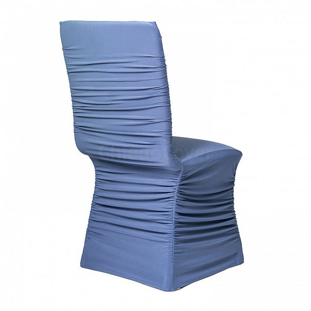 Чехол 02 с прямой спинкой, серо-голубой - Вид 3