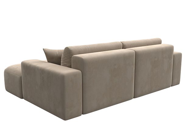 Диван угловой Лига-036 Классик правый угол Велюр бежевый - Вид 6