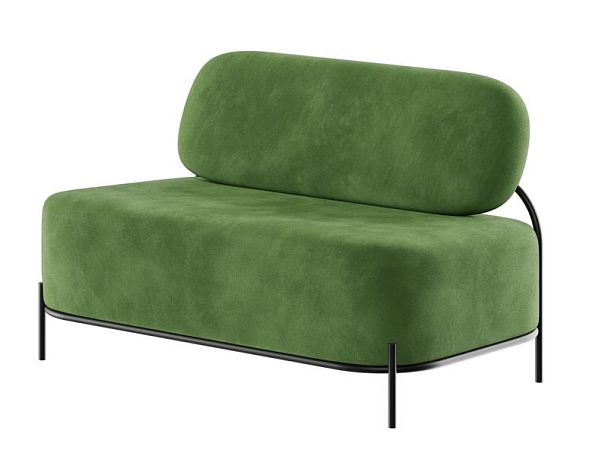 Jive Диван двухместный JVE-2 Teddy 917/Металл Черный 1250*720*770 - Вид 1