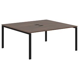 Стол 2-х местный EUWST 1716 Дуб Денвер тёмный/Черный 1760х1606х750 EDIS - Фото предпросмотра