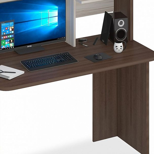 Стол компьютерный Домино Lite СКЛ-Прям120Р+НКЛ-120 Карамель/Шамони - Вид 2