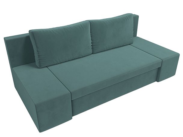 Диван прямой Сан Марко (полностью велюр бирюзовый) - Вид 5