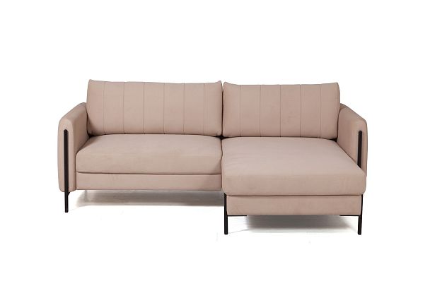 Barcelona диван-кровать с шезлонгом, велюр бежевый - Вид 3