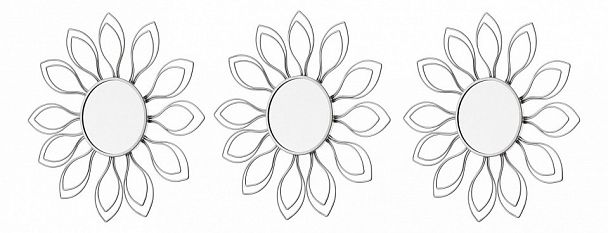 Набор из 3 зеркал настенных (25 см) Aviere 29229 - Вид 1