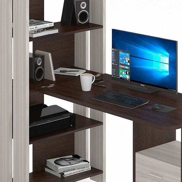 Стол компьютерный Домино Lite СТЛ-ОВ+С120Р Венге/Карамель - Вид 4