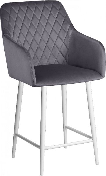 Полубарное поворотное кресло Барли К, темно-серый H-15/белый - Вид 4