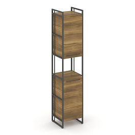 Rift Шкаф 5 ниш узкий RF.SU-52 (U) Сандал Янтарный/Металл Антрацит 420*396*2010 - Фото предпросмотра