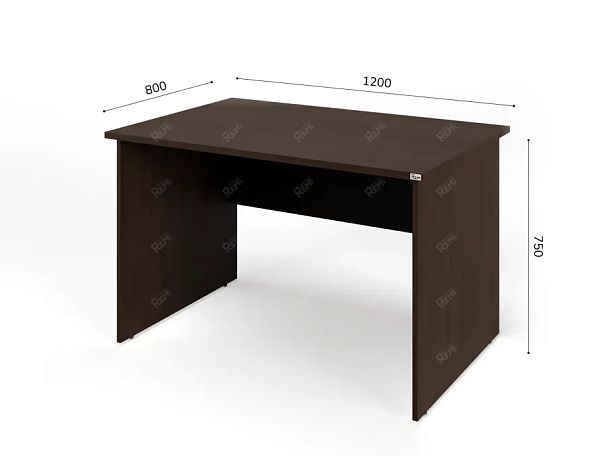 UNITY PС8-12 ВЕНГЕ Офисный стол прямоугольный Прямой 1200х800х750 - Вид 1