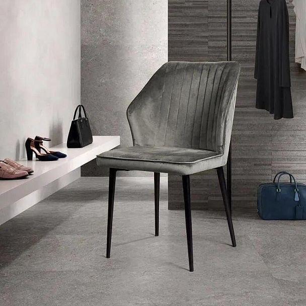 Стул Berg, бархат пепельно-бежевый 25 - Вид 4