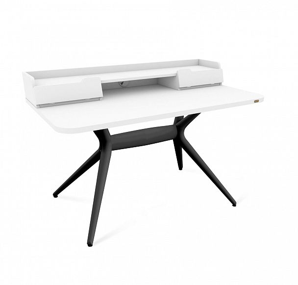 Стол рабочий Sheffilton SHT-TU30-2/TT31 120/65 ЛДСП черный/белый шагрень - Вид 2