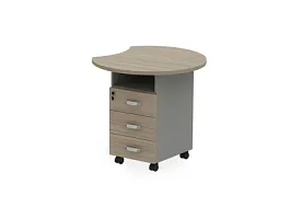 БЕРЛИН / BERLIN Тумба приставная правая 770х860х740 Шорвуд/Серый - Фото предпросмотра