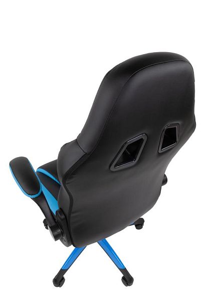 Кресло Chairman game 15 Россия экокожа черный/голубой/белый - Вид 10