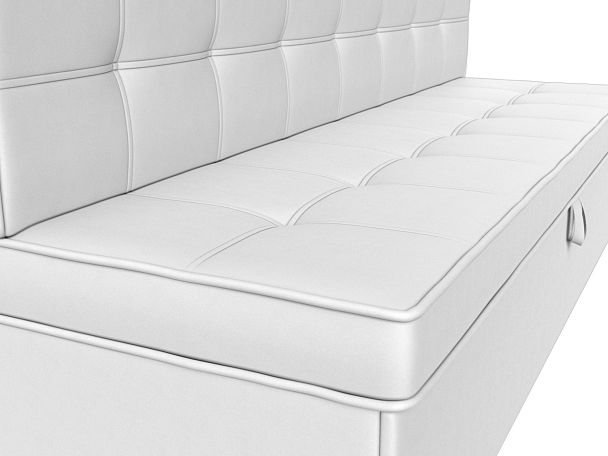 Кухонный диван Техас (полностью экокожа белая) - Вид 4
