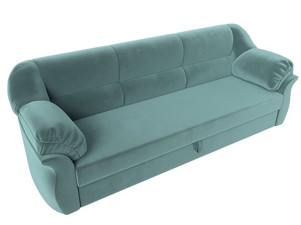 Диван прямой Карнелла (полностью велюр бирюзовый) - Вид 5