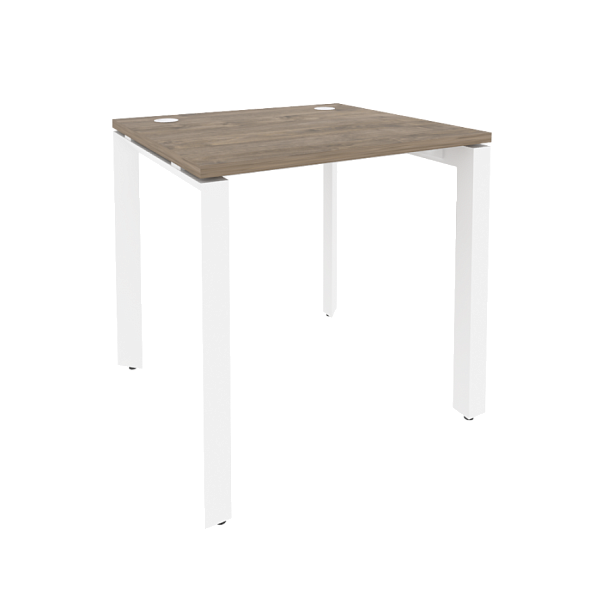 Onix Стол рабочий на П-образном м/к O.MP-SP-0.7 Тиквуд темный/Белый металл 780*720*750 - Вид 1