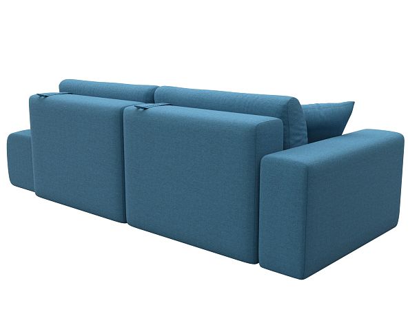 Диван прямой Лига-036 НПБ Модерн подлокотник слева Рогожка голубой - Вид 6