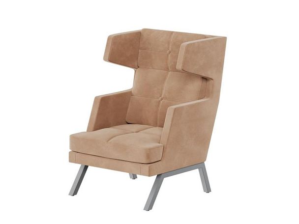 Aldo Кресло высокое с декором из пуговиц ALDB-01 Timless 020/Металл Серый 790*960*1180 - Вид 1