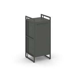 Rift Шкаф 2 ниши узкий RF.SU-21 (R) Антрацит/Металл Антрацит 420*396*924 - Фото предпросмотра