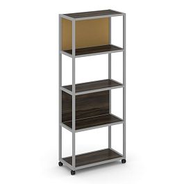 Shelf Mobile Стеллаж 5 уровней 1 секция VR.LT-STK-503.06 Дуб Мали/Металл Серый/W-31 600*400*2000 - Фото предпросмотра