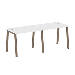 Metal System Р. ст. на 2 раб. места на А-образном м/к БА.СМ-2.1 Белый/Мокко металл 2000*720*750 - Фото предпросмотра