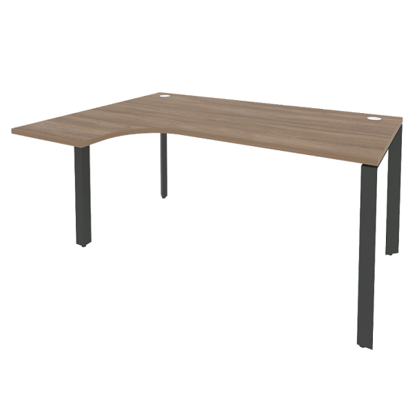 Onix Стол эргономичный левый на П-образном м/к O.MP-SA-4 (L) Дуб аризона/Антрацит металл 1580*1180*750 (800/460) - Вид 1