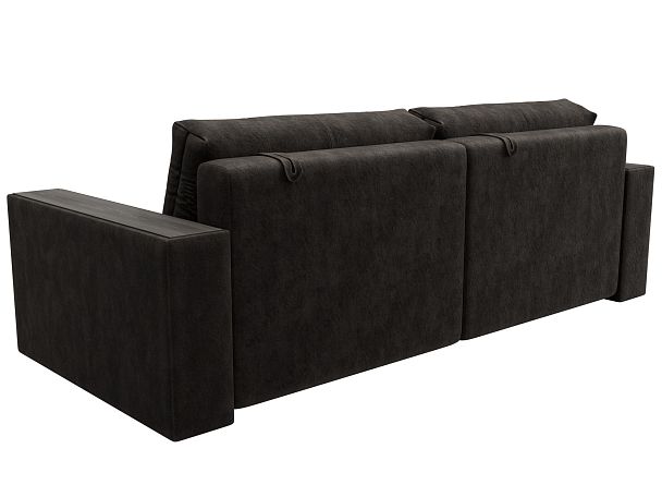 Диван прямой с декором Лига-049 НПБ Велюр коричневый - Вид 5