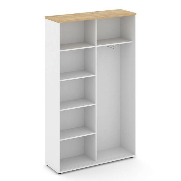 Стайл Проджект Шкаф-купе комбинир. SN.SHK-002 Белый/Тиквуд Светлый/Черный Ручки 1200*400*1982 - Вид 2