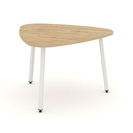 Стайл Проджект Стол переговорный SN-4.SPRG-71.3 Тиквуд Светлый/Металл Белый 1200*1200*750 - Фото предпросмотра