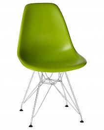 Стул обеденный DOBRIN DSR (ножки хром, цвет салатовый (G-08)) - Фото предпросмотра