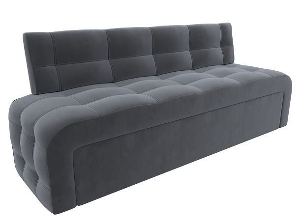 Диван кухонный прямой Люксор Велюр серый - Вид 5