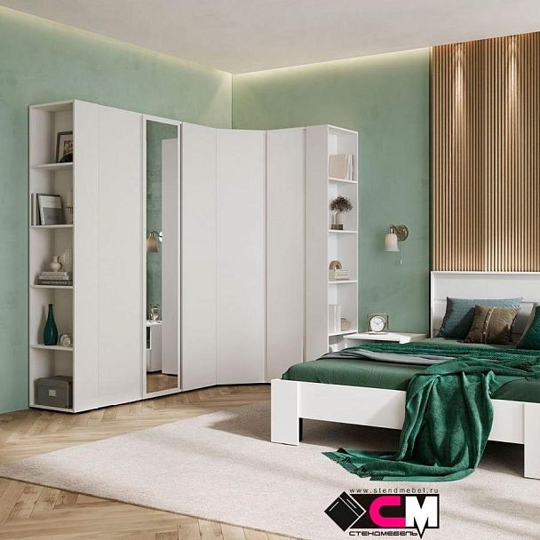 Хелен ПН 01 Пенал закрытый (0,400х2,100х0,460) белый/дуб крафт золото - Вид 3