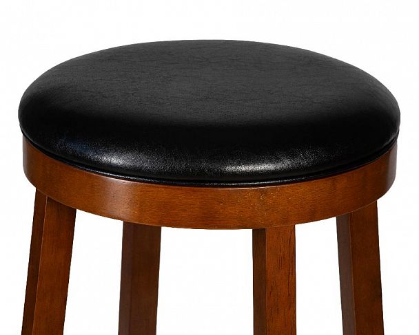 Круглый барный табурет DOBRIN BOB BAR (шоколад, черный) - Вид 5