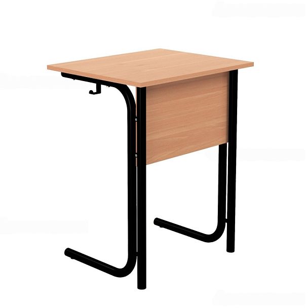 Стол ученический 101В, 1-местный на круглой трубе (м/к Коричневый, Серый, Черный), гр.6 - Вид 2