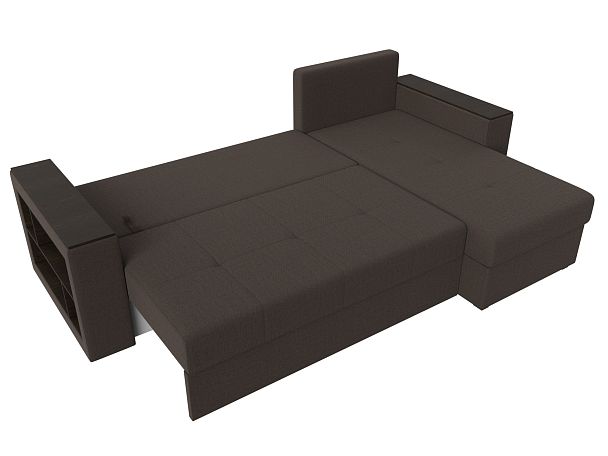 Диван угловой Дубай Лайт правый угол Рогожка коричневый - Вид 8