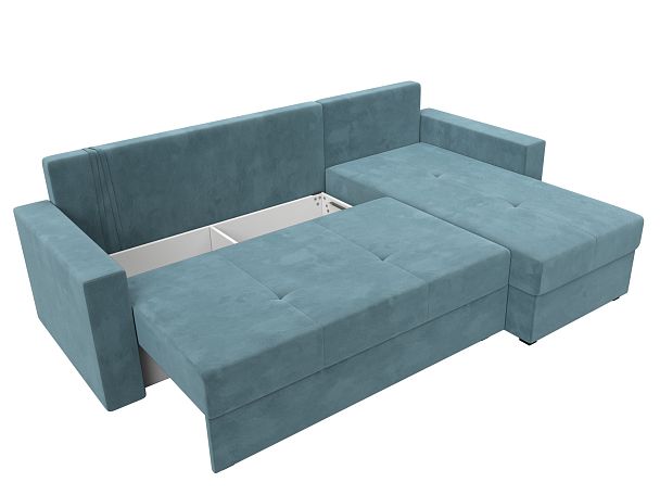 Диван угловой Верона Лайт угол правый (полностью велюр бирюзовый) - Вид 7
