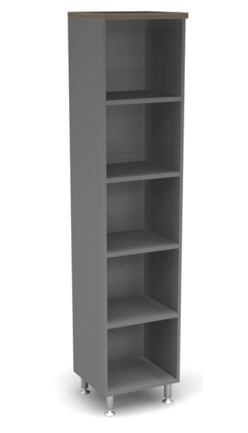 Стеллаж открытый 5-ур Берлин Дрифтвуд/Серый ШО5-45 - Вид 1