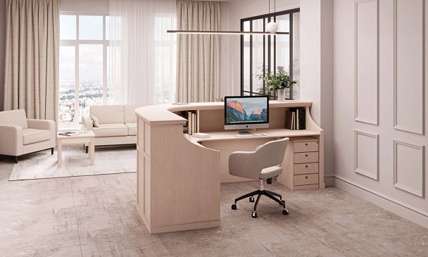 Стойка ресепшн Bern 140x80x120 тёмный орех - Вид 5