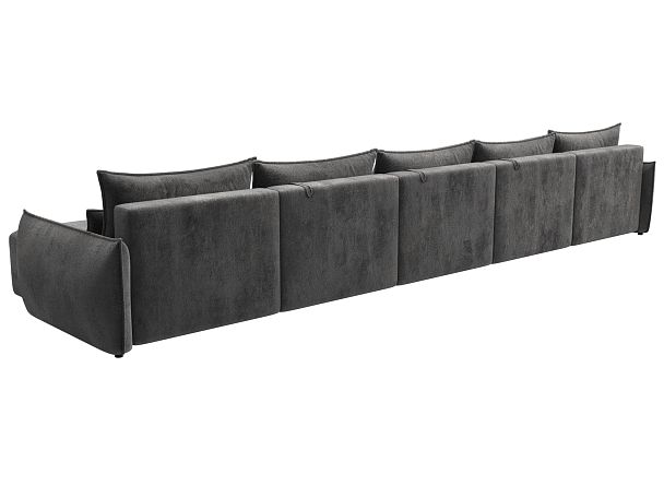 Диван п-образный Лига-051 НПБ МегаЛонг Велюр серый - Вид 5