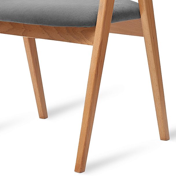 Стул деревянный Кайто Бук натуральный/Серый - Вид 8