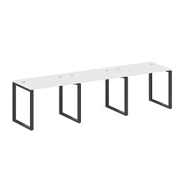 Metal System Р. ст. на 3 раб. места на О-образном м/к БО.СМ-3.1 Белый/Антрацит металл 3000*720*750 - Фото предпросмотра