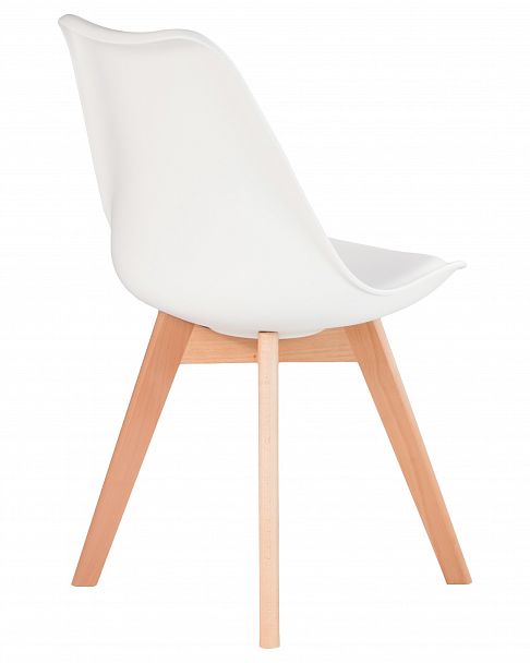 Стул обеденный DOBRIN JERRY SOFT (ножки светлый бук, цвет сиденья белый (W-02)) - Вид 4