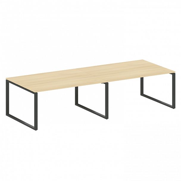 Стол для переговоров "Metal System" БО.ПРГ-2.4 акация/антрацит - Вид 1
