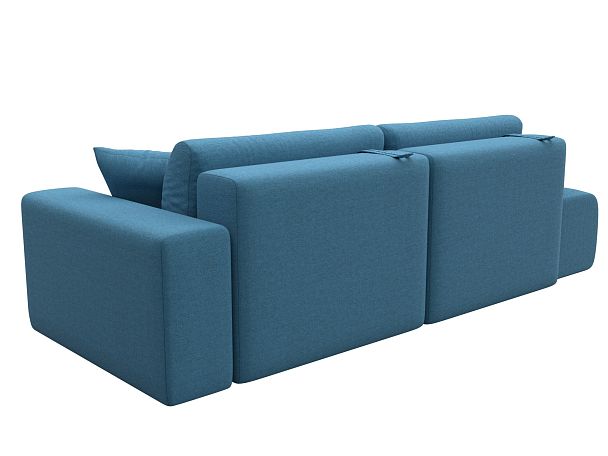 Диван прямой Лига-036 НПБ Модерн подлокотник справа Рогожка голубой - Вид 6