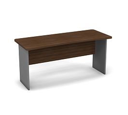 Стол прямой 1600 Берлин Орех Вармия/Серый СП 160.65 - Фото предпросмотра