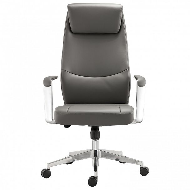 Кресло офисное BRABIX PREMIUM "Jazz EX-757", синхромеханизм, алюминий, экокожа, серое, 532490 - Вид 6