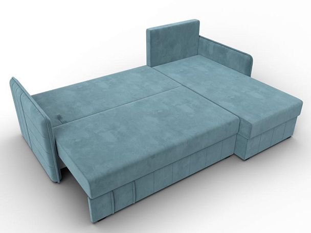 Диван угловой Слим угол универсальный Велюр бирюзовый - Вид 8