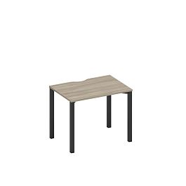 Стол письменный на металлокаркасе, столешница с вырезом Space+ А1 ЧР 012.2 ВЛ вяз либерти/ черный гладкий - Фото предпросмотра